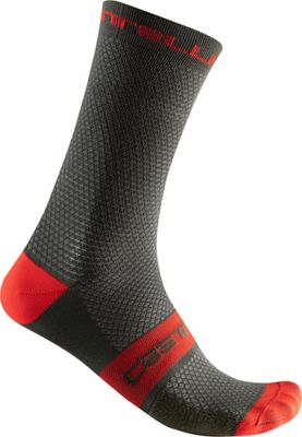 Castelli Superleggera T 18 Socks - MILITARY GREEN-FIERY RED - S/M, MILITARY GREEN-FIERY RED